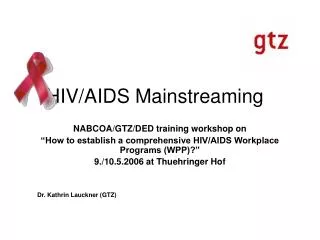HIV/AIDS Mainstreaming