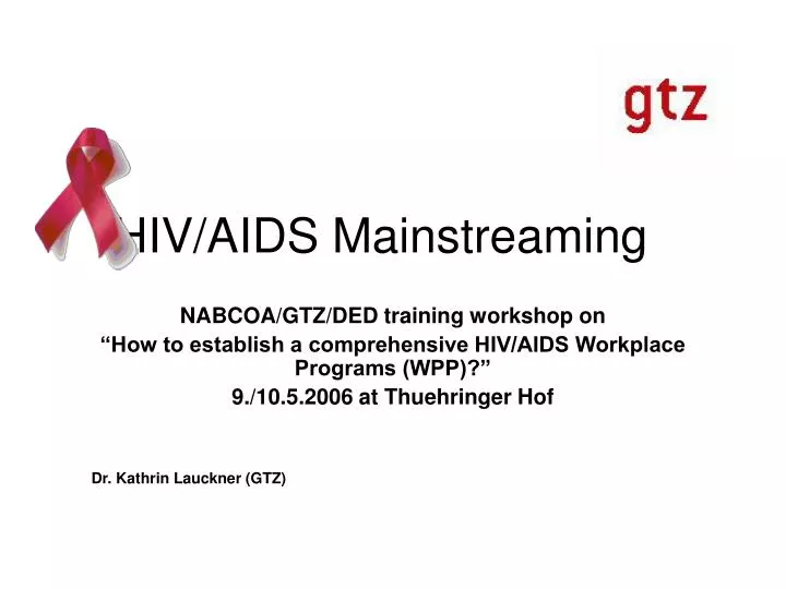 hiv aids mainstreaming