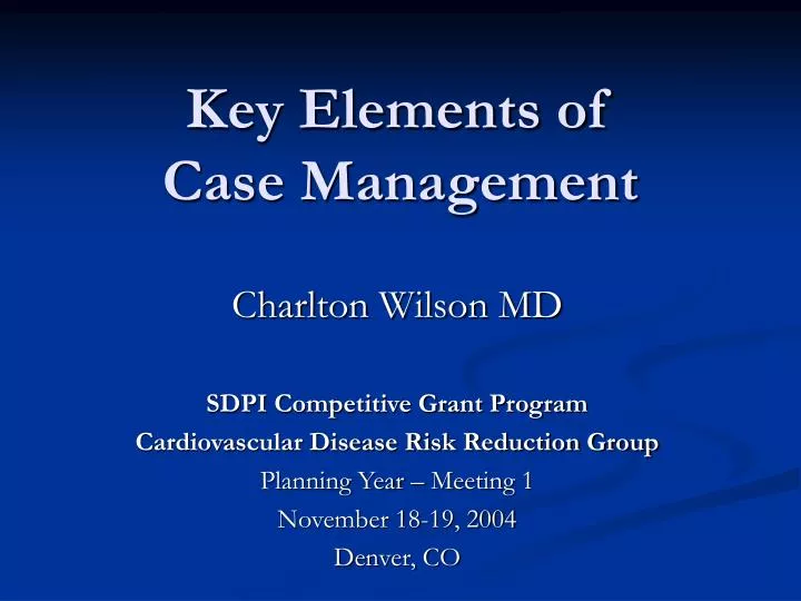 key elements of case management