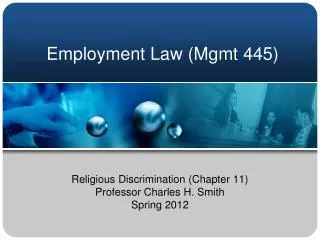 Employment Law (Mgmt 445)