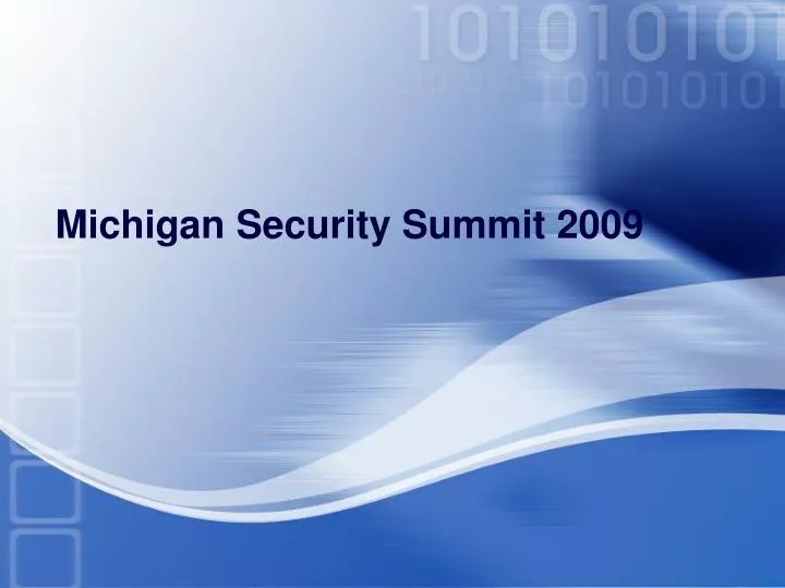 michigan security summit 2009
