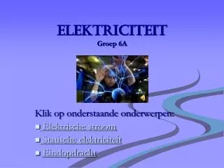 elektriciteit groep 6a