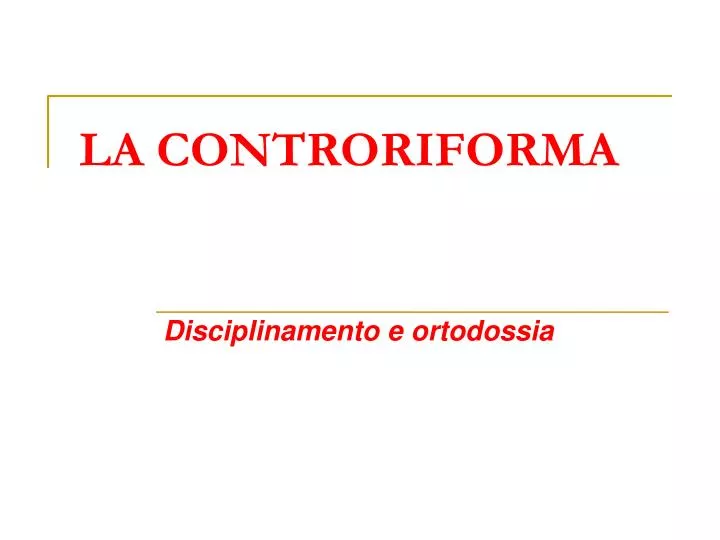 disciplinamento e ortodossia