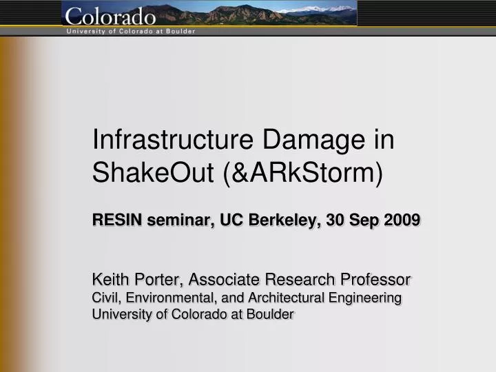infrastructure damage in shakeout arkstorm