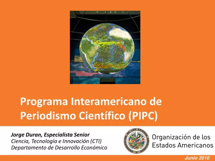 programa interamericano de periodismo cient fico pipc
