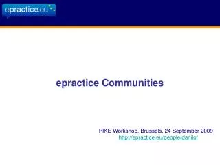 epractice Communities