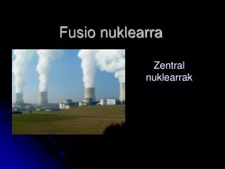 fusio nuklearra