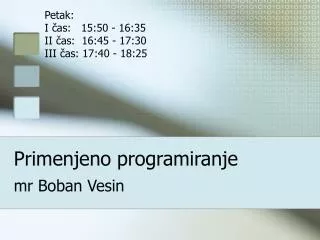 primenjeno programiranje