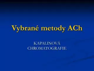 vybran metody ach