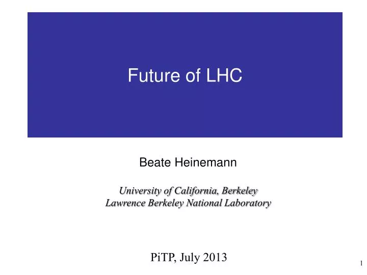 future of lhc