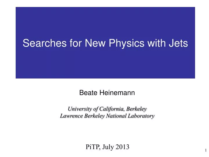 searches for new physics with jets