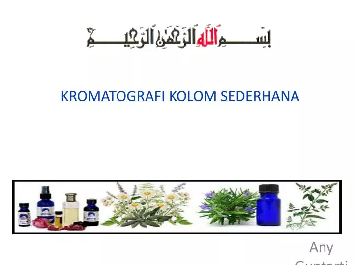 kromatografi kolom sederhana