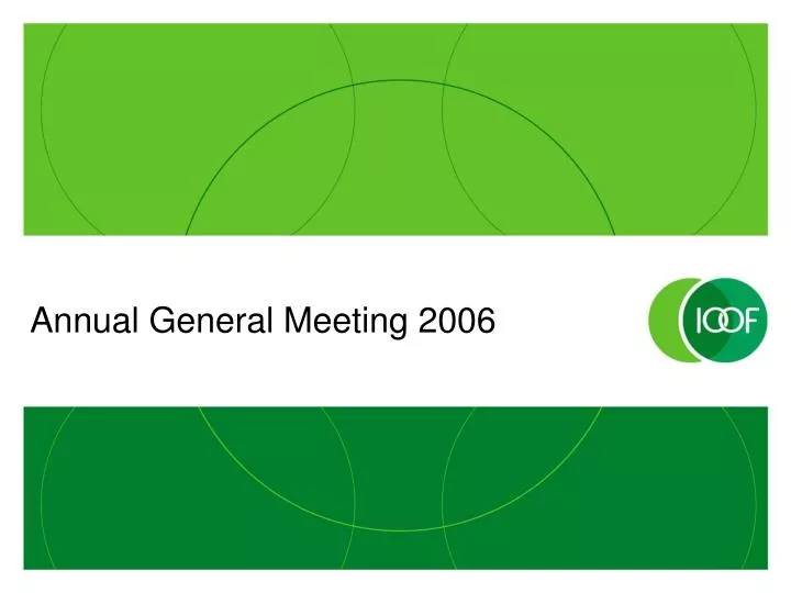 annual general meeting 2006