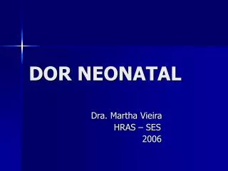 dor neonatal