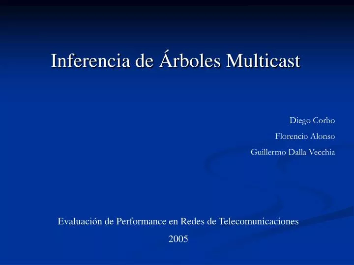 inferencia de rboles multicast