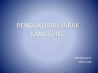 pengukuran jarak langsung
