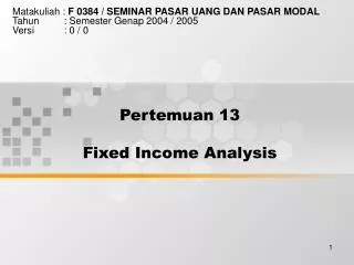 pertemuan 13 fixed income analysis