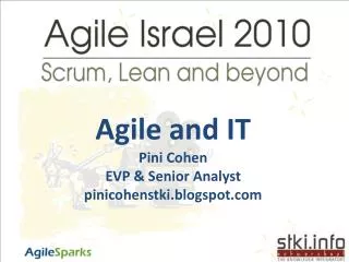 Agile and IT Pini Cohen EVP &amp; Senior Analyst pinicohenstki.blogspot