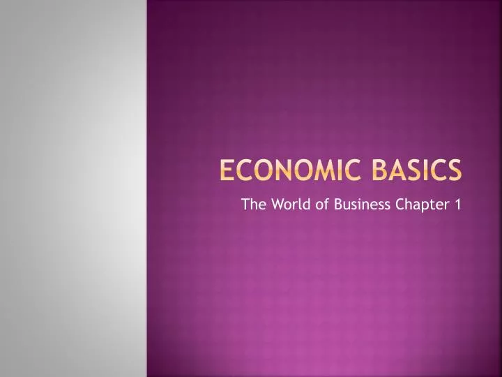 economic basics