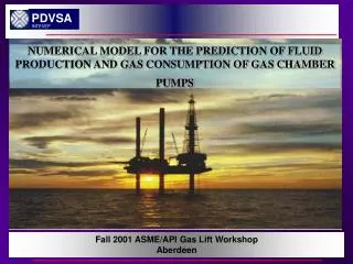 Fall 2001 ASME/API Gas Lift Workshop Aberdeen
