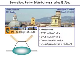 Generalized Parton Distributions studies @ JLab