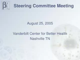 Steering Committee Meeting