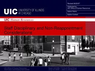 Staff Disciplinary and Non-Reappointment Considerations