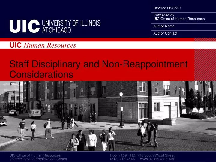 staff disciplinary and non reappointment considerations