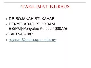 taklimat kursus