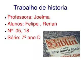 trabalho de historia