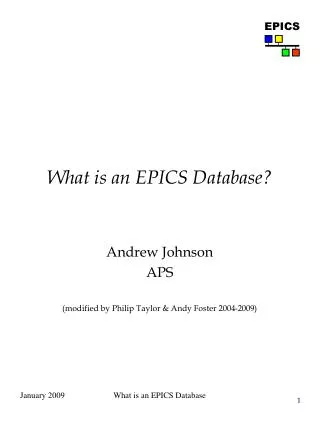 What is an EPICS Database?