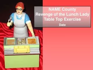 NAME County Revenge of the Lunch Lady Table Top Exercise Date