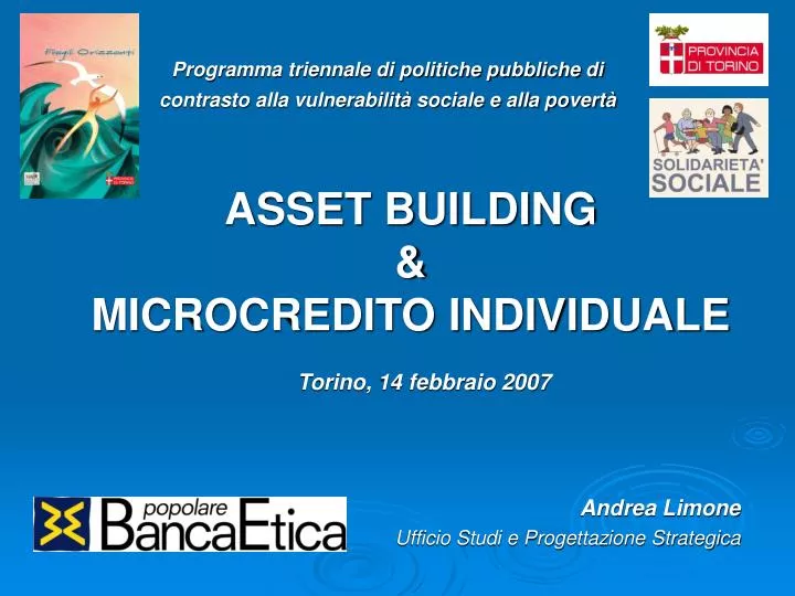 asset building microcredito individuale