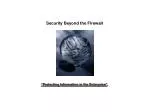 Security Beyond the Firewall - slide 1