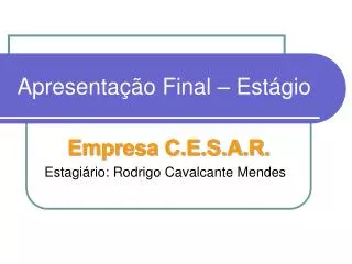 apresenta o final est gio