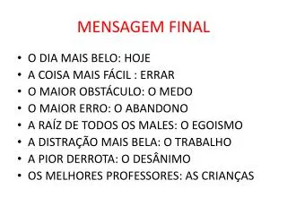 mensagem final