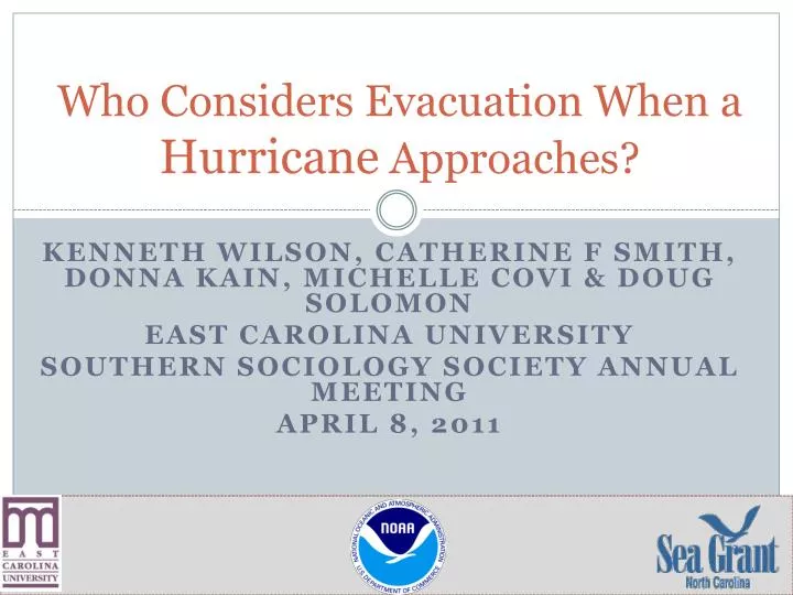 who considers evacuation when a hurricane approaches