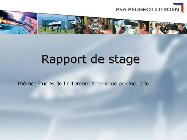 rapport de stage