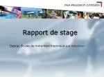 Rapport de stage - slide 1
