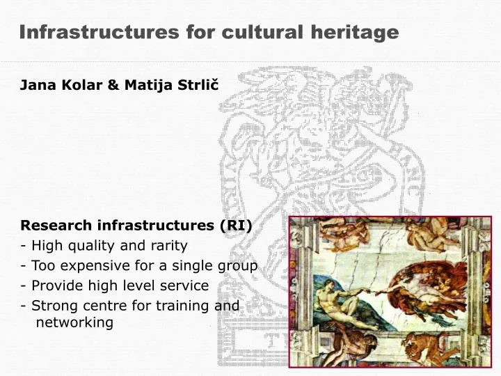 infrastructures for cultural heritage