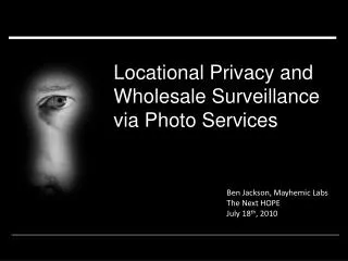 Locational Privacy and Wholesale Surveillance via Photo Services