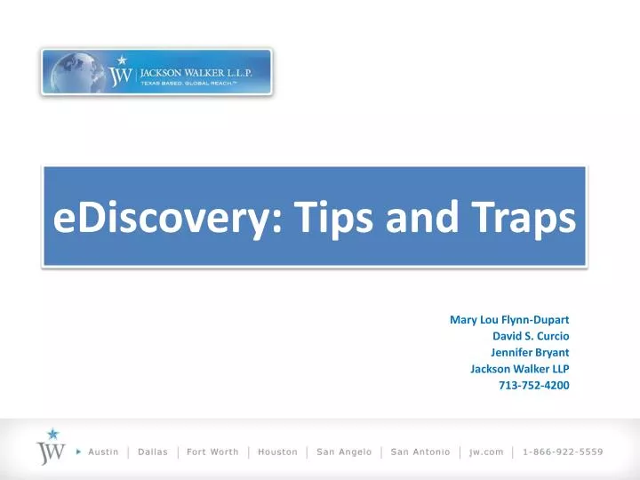 ediscovery tips and traps