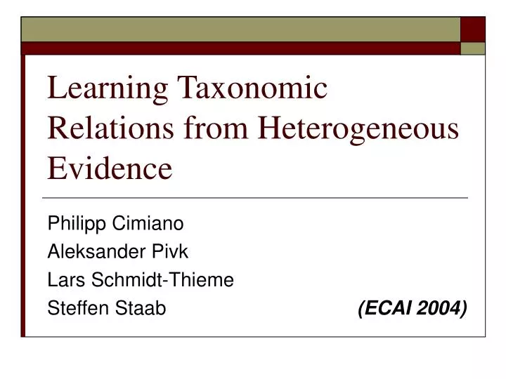 learning taxonomic relations from heterogeneous evidence