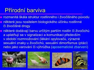 p rodn barviva