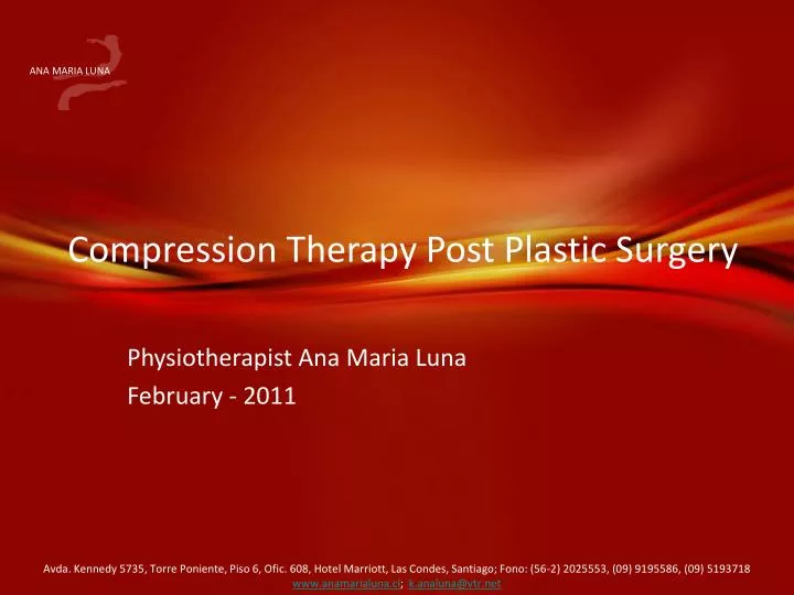 compression therapy post plastic surgery