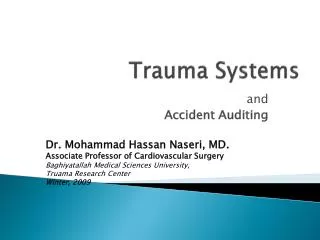 Trauma Systems