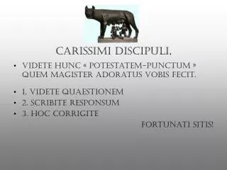 carissimi discipuli