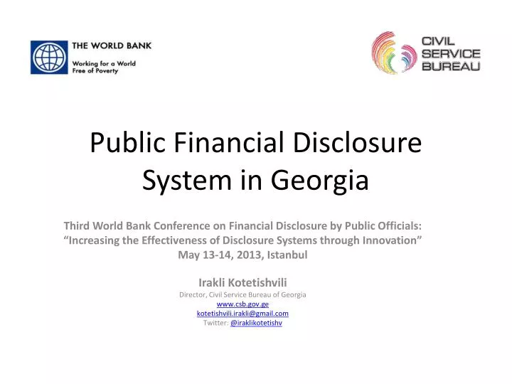 public financial disclosure system in georgia
