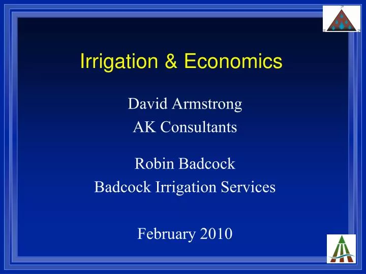 irrigation economics