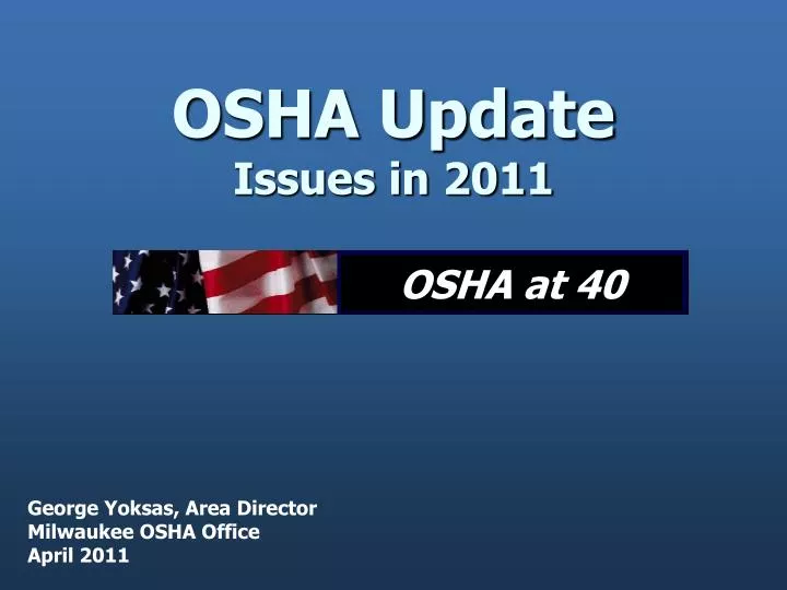 osha update issues in 2011